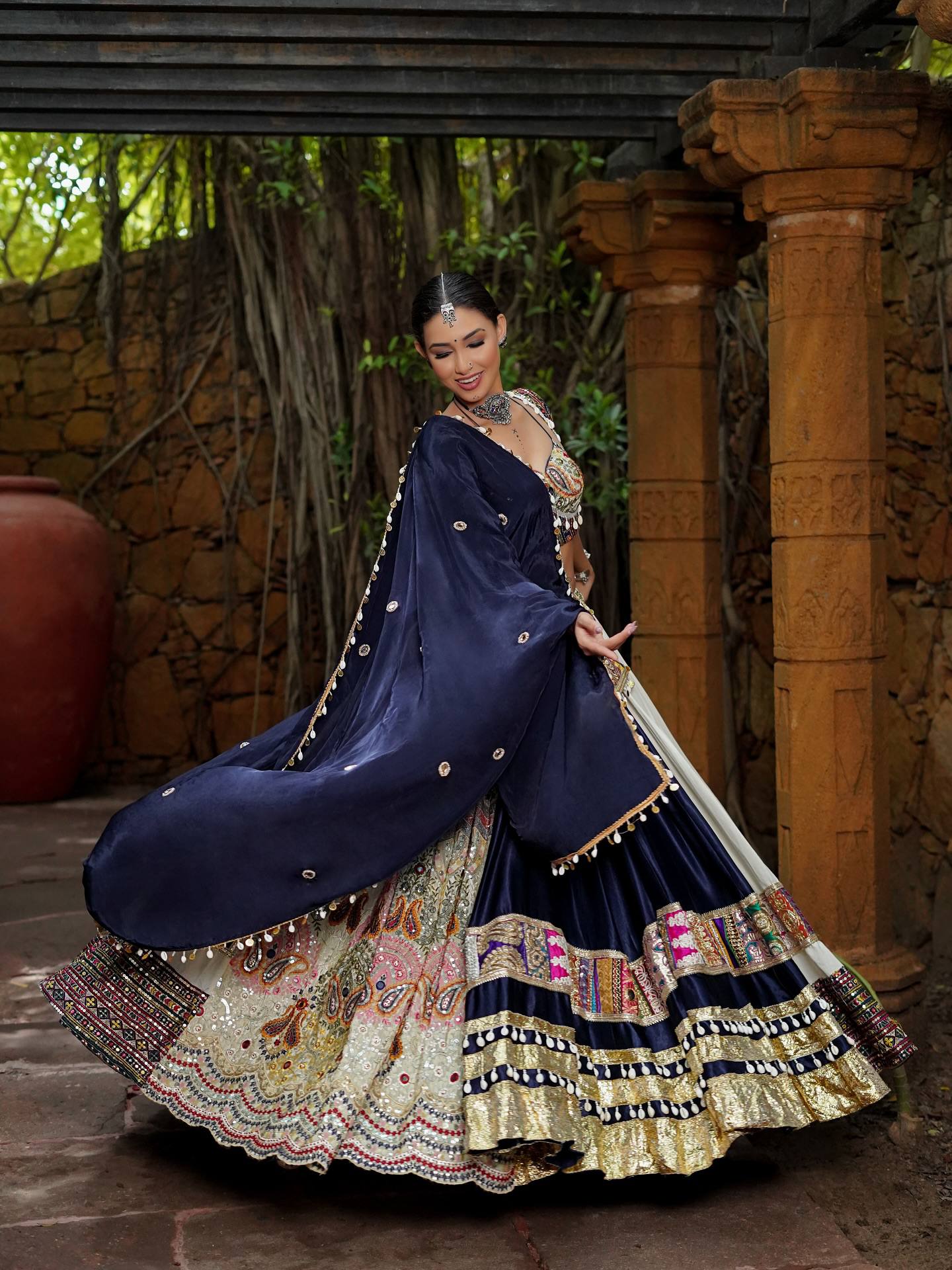AAYATRANG MIRROR WORK LEHENGA