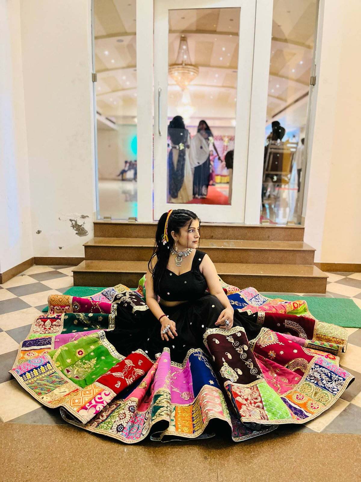 FREYA MIRROR WORK LEHENGA WITH KOTI