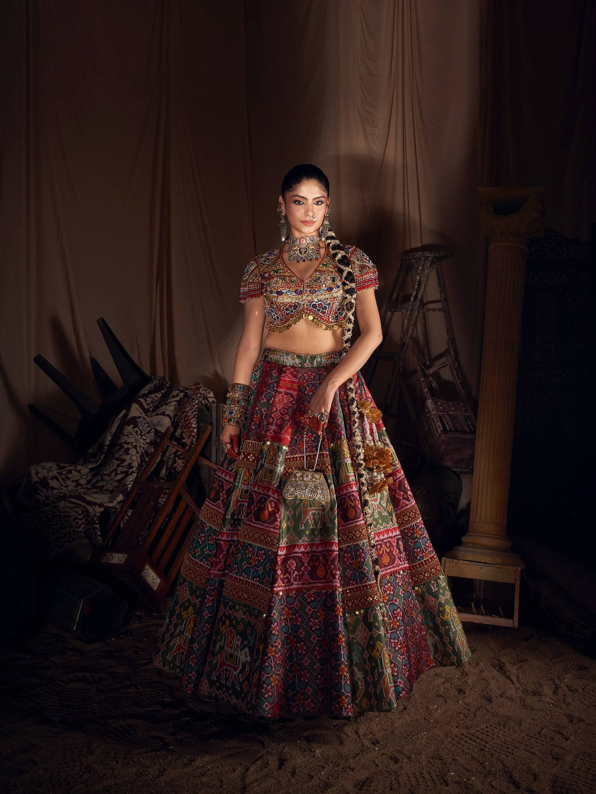 Ritambari Mirror Work Lehenga Choli