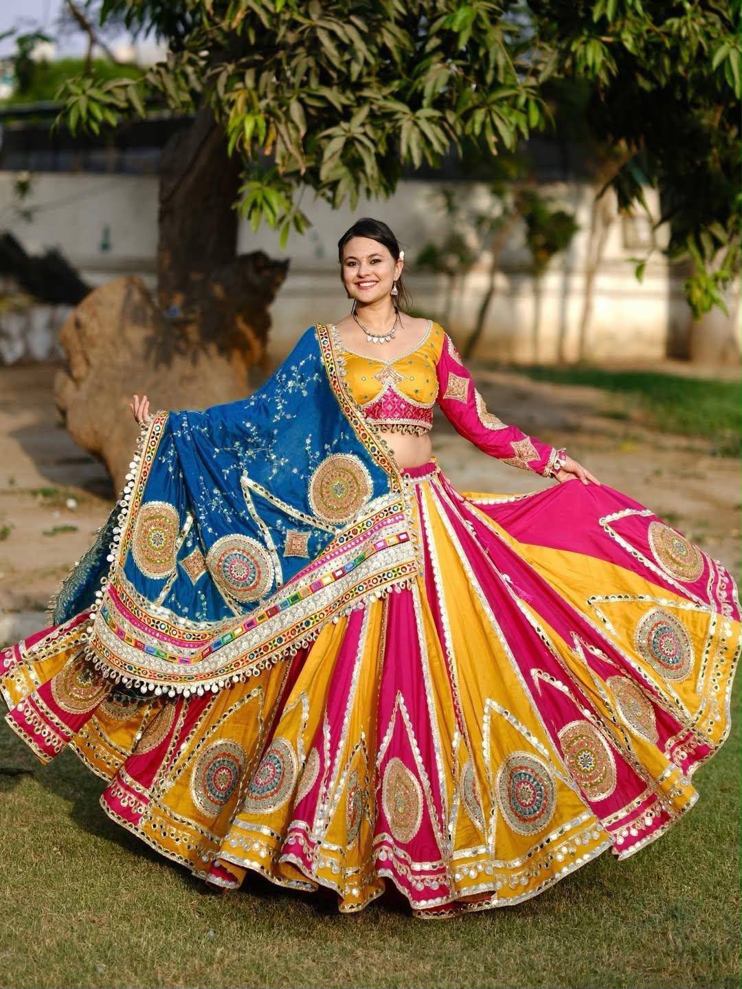 Divynaar Mirror Work Lehenga Choli