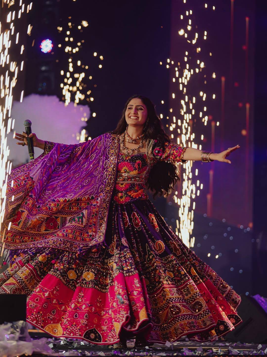 Saarini Mirror Work Lehenga Choli
