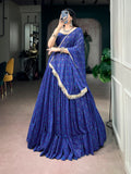 Anaya Royal Blue Georgette Lehenga
