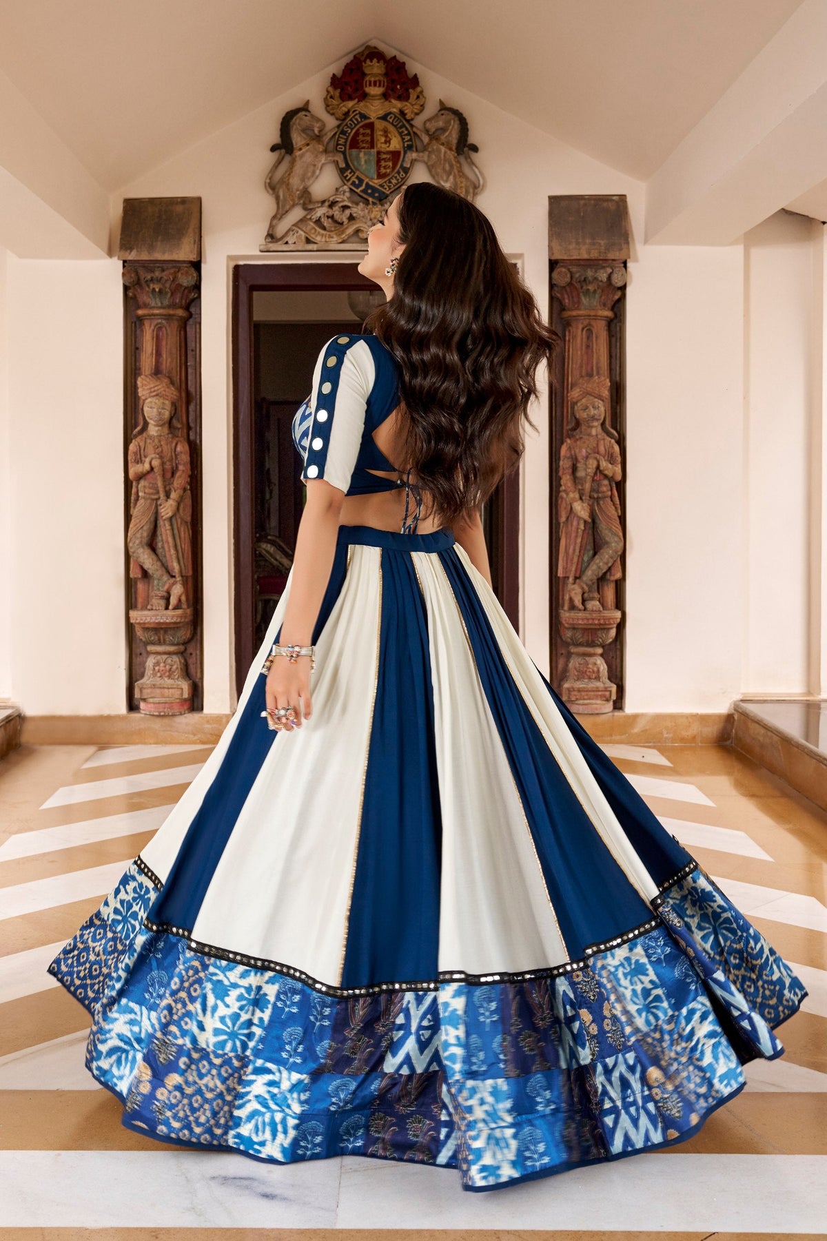 Arohi Rayon Mirror Lace Lehenga Choli