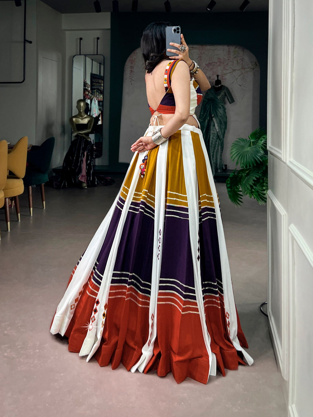 Navya Rayon Mirror Work Lehenga Choli