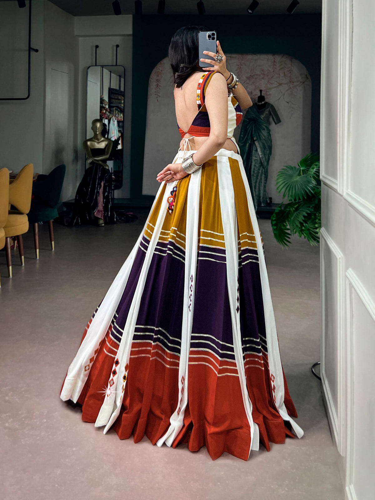 Navya Rayon Mirror Work Lehenga Choli