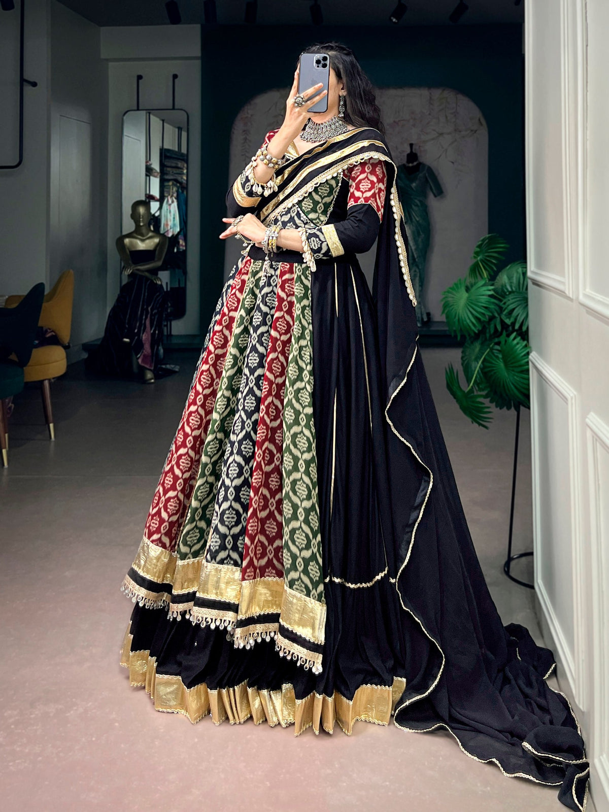 Aaradhya Rayon Heritage Print Lehenga Choli
