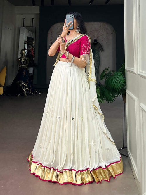 Anushka Rayon Mirror Work Lehenga Choli