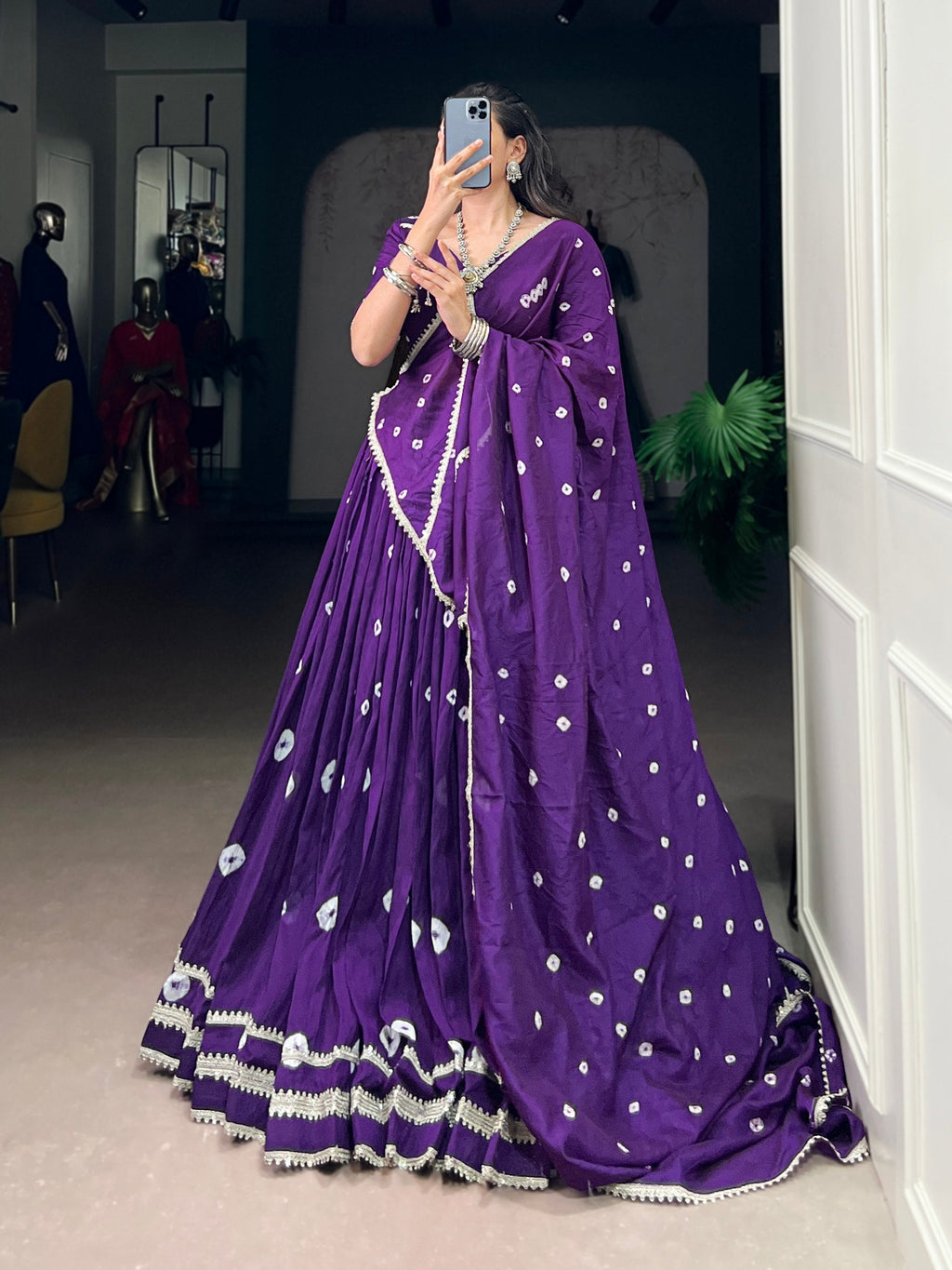 Radhika Pure Chanderi Bandhej Lehenga Choli
