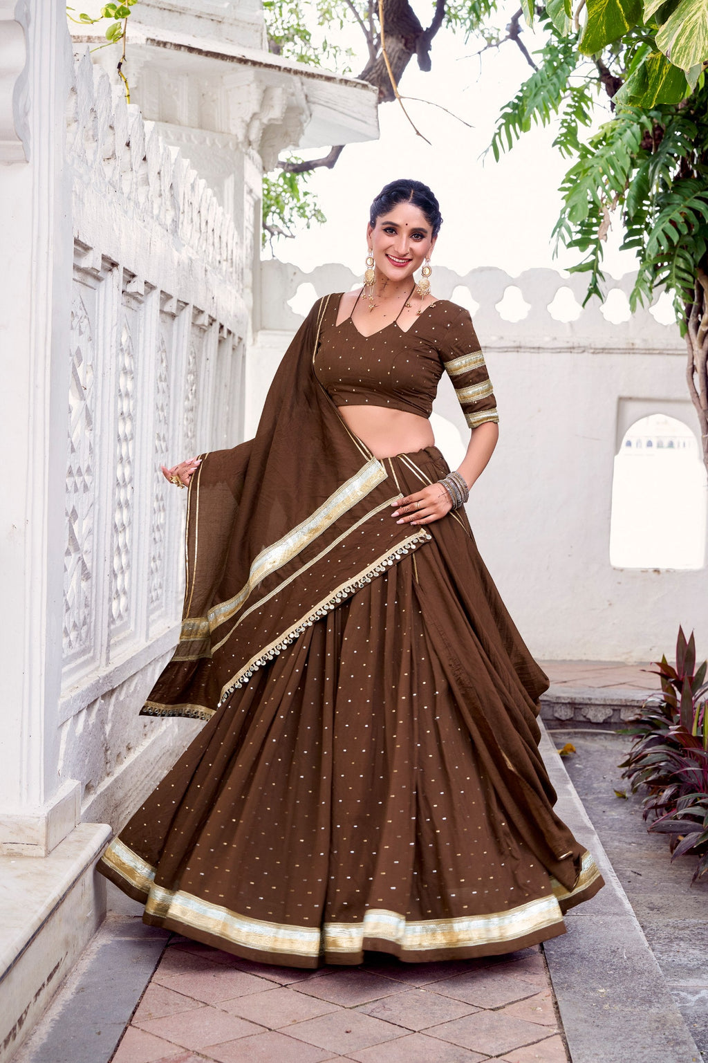 Aahana Pure Chanderi Zari Weaving Lehenga Choli