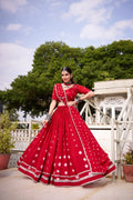 Diya Pure Chanderi Bandhej Lehenga Choli