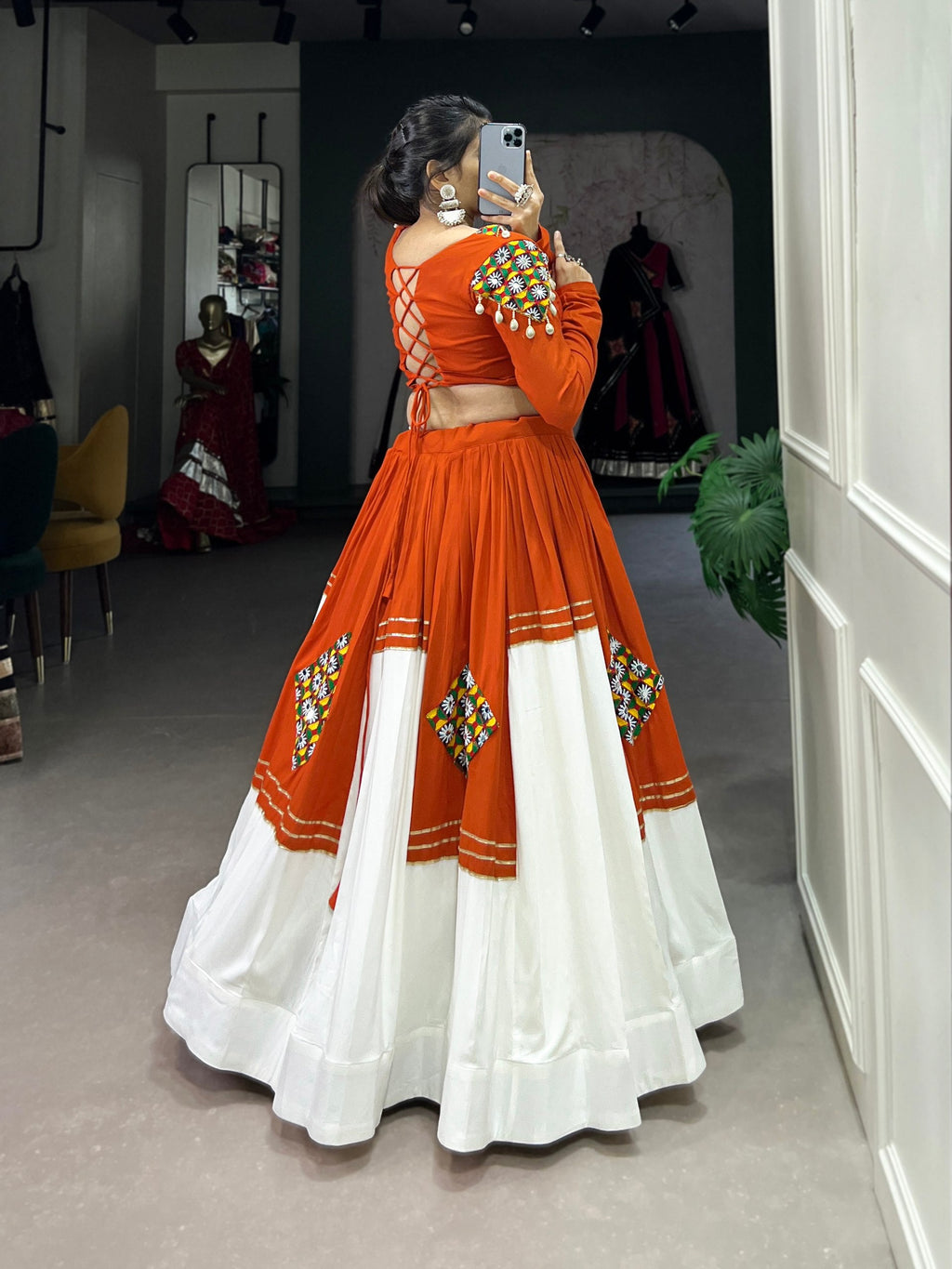 Ira Rayon Gamthi Patch Work Lehenga Choli
