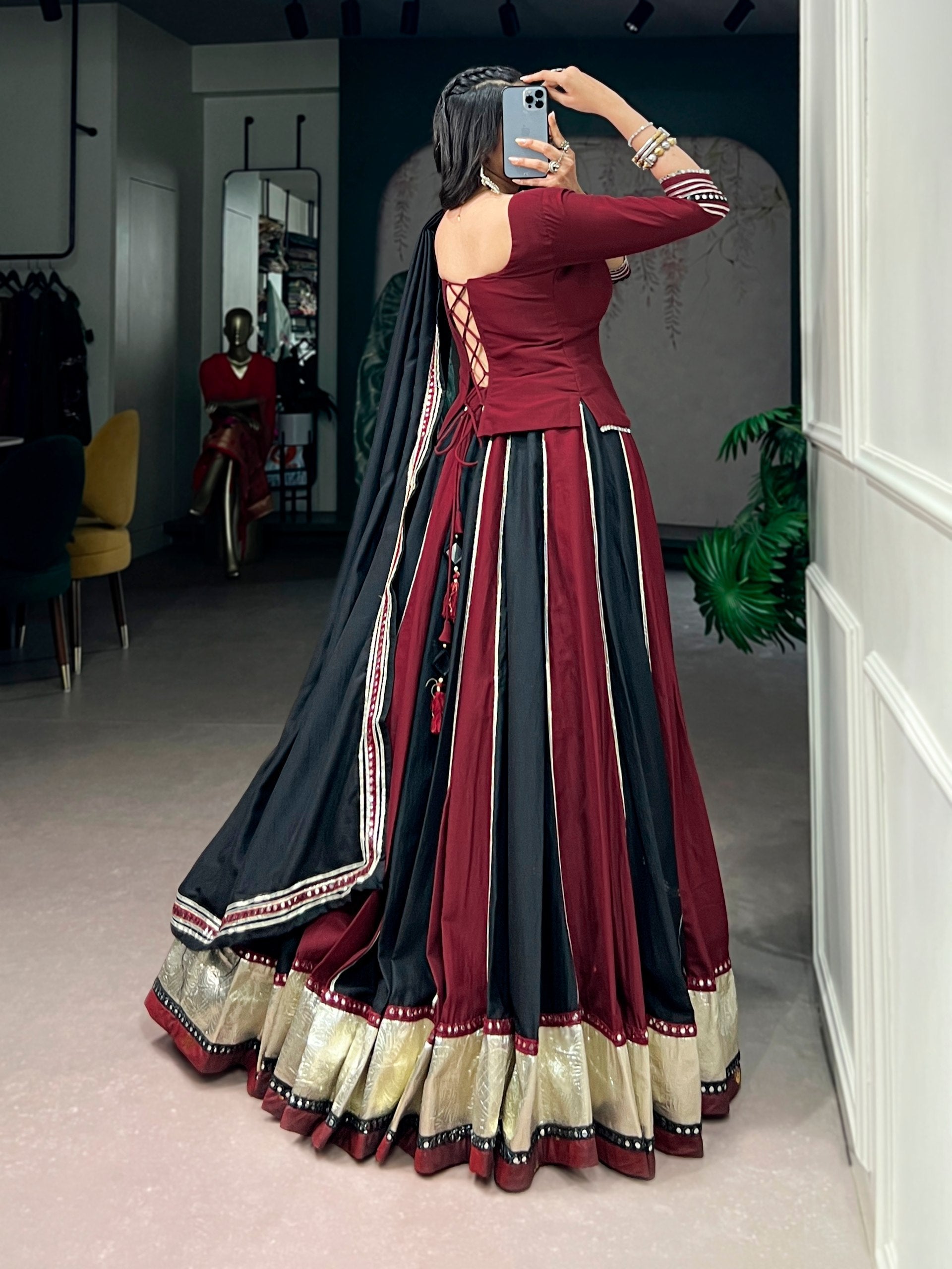 Aarna Chinon Designer Lace Lehenga Choli