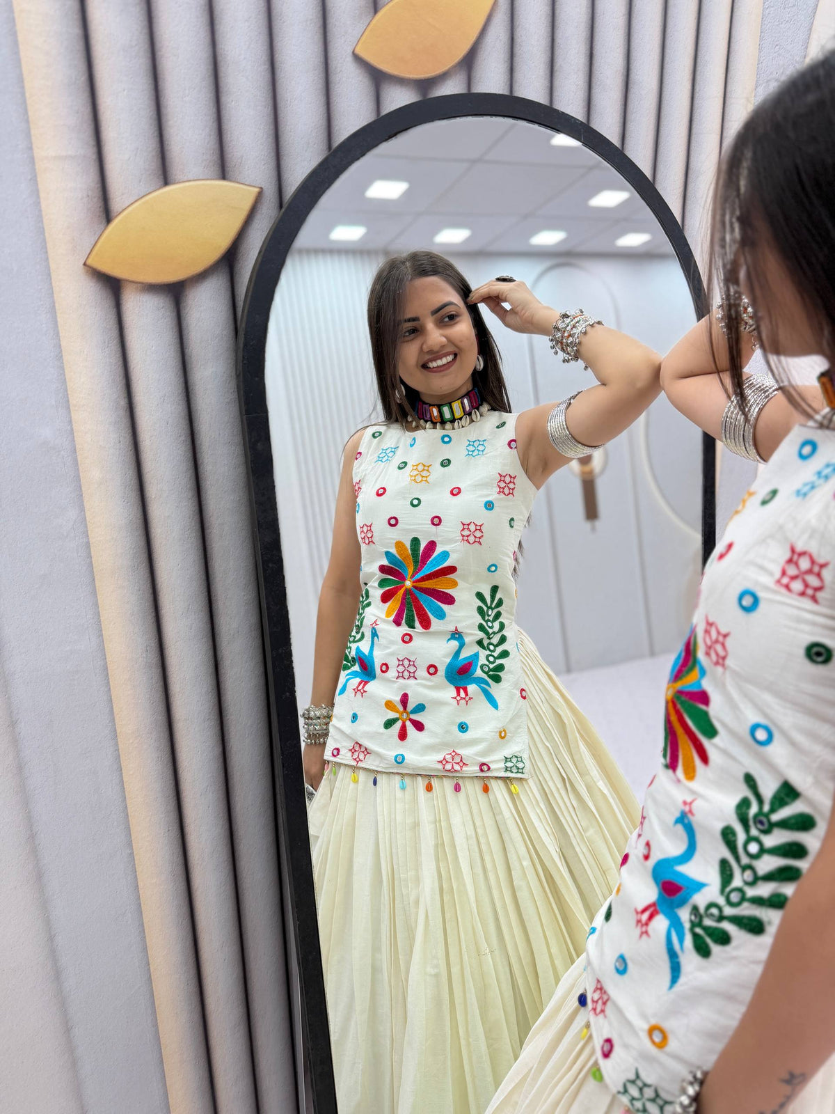 Anvika Khadi Cotton Mother-Daughter Lehenga Choli