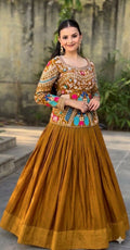Aarini Chinon Silk Embroidery Sequin Lehenga Choli