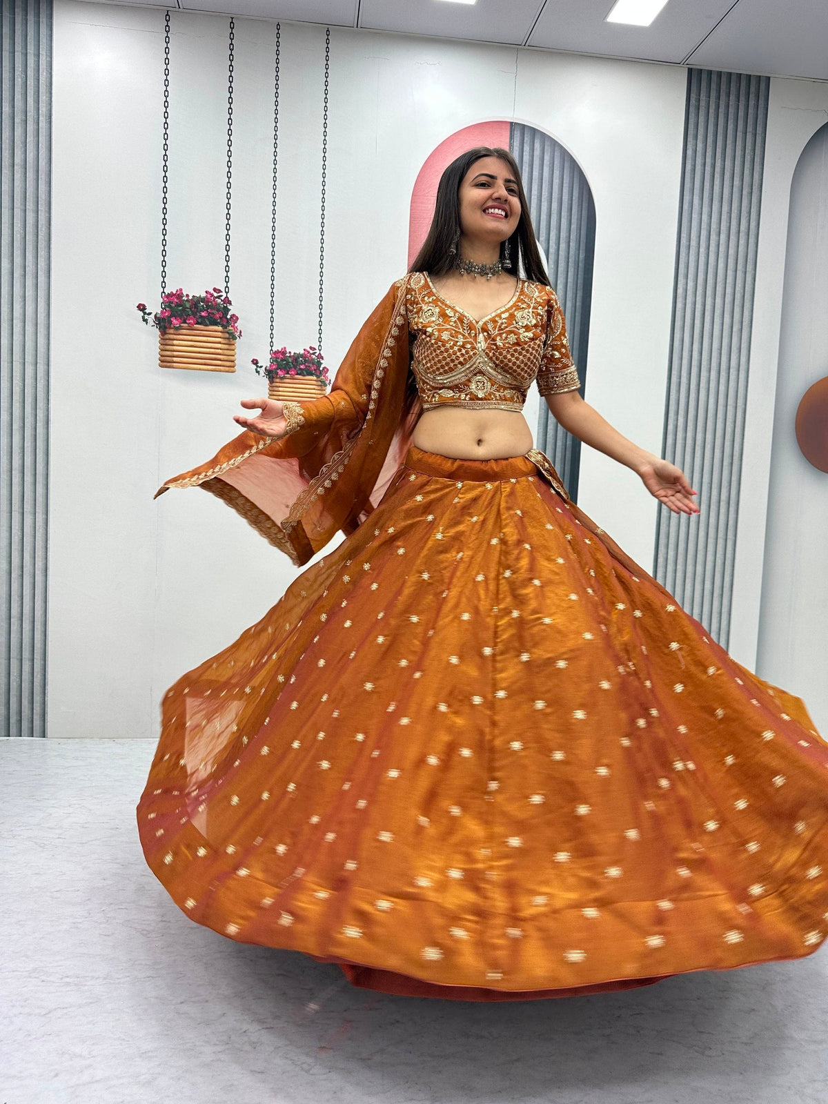 Aashrita Mosh Heavy Embroidery Sequin Lehenga Choli