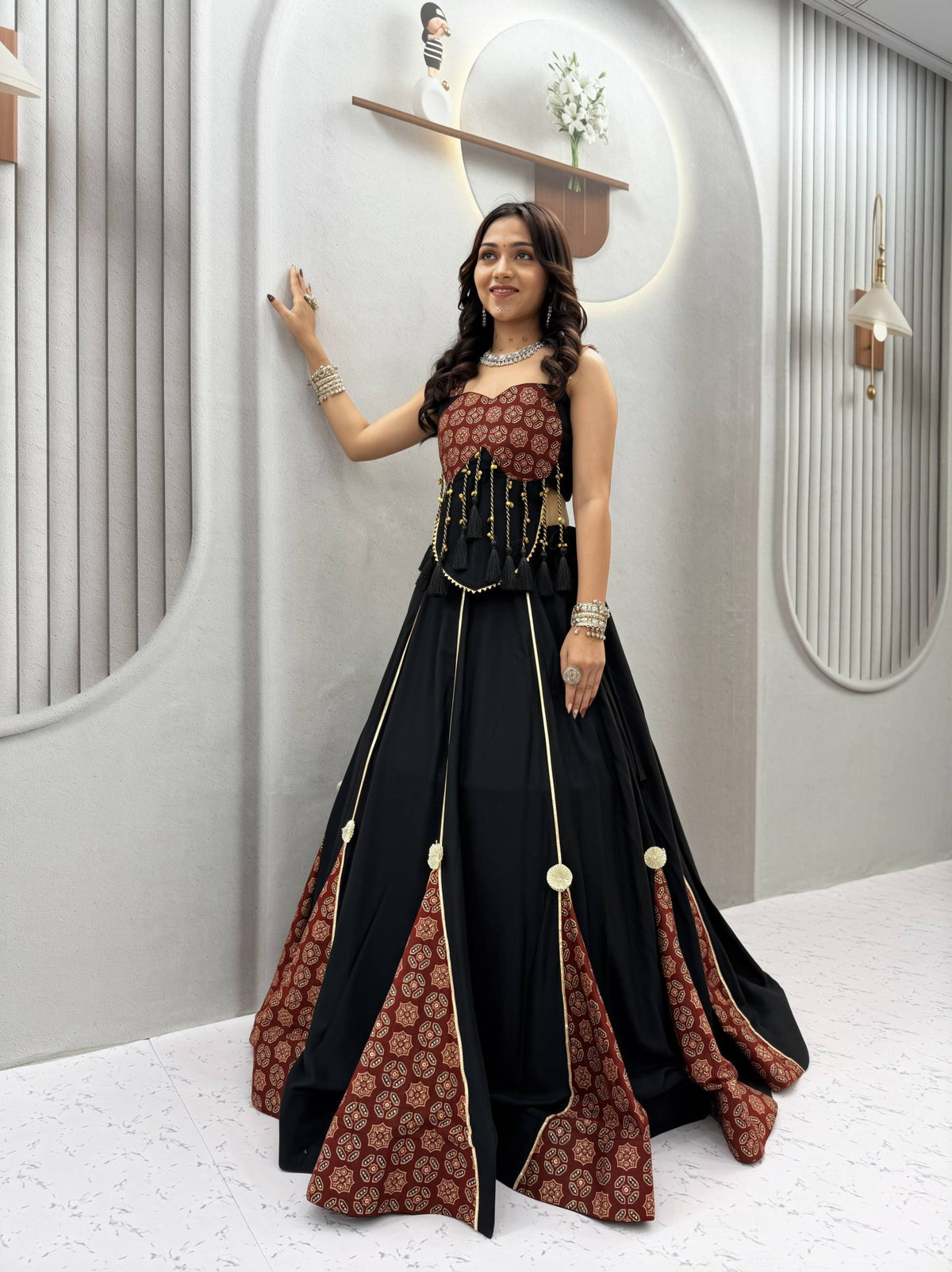 Devanshi Pure Cotton Ajrak Print Lehenga Choli