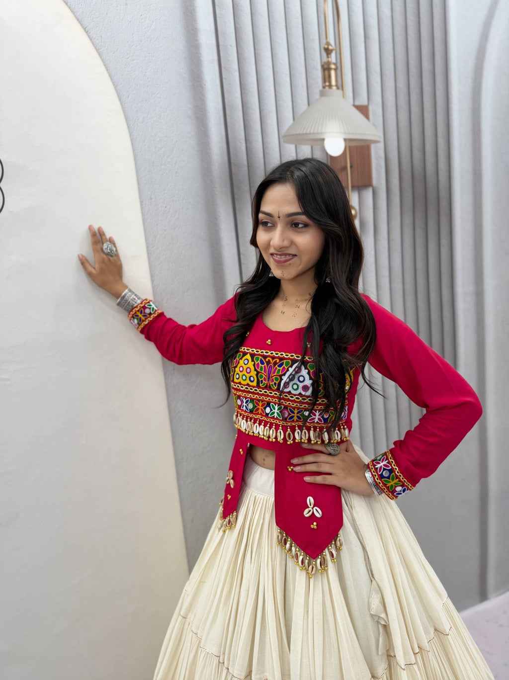 Kavyaanshi Pure Cotton Kodi Gamthi Lehenga Choli