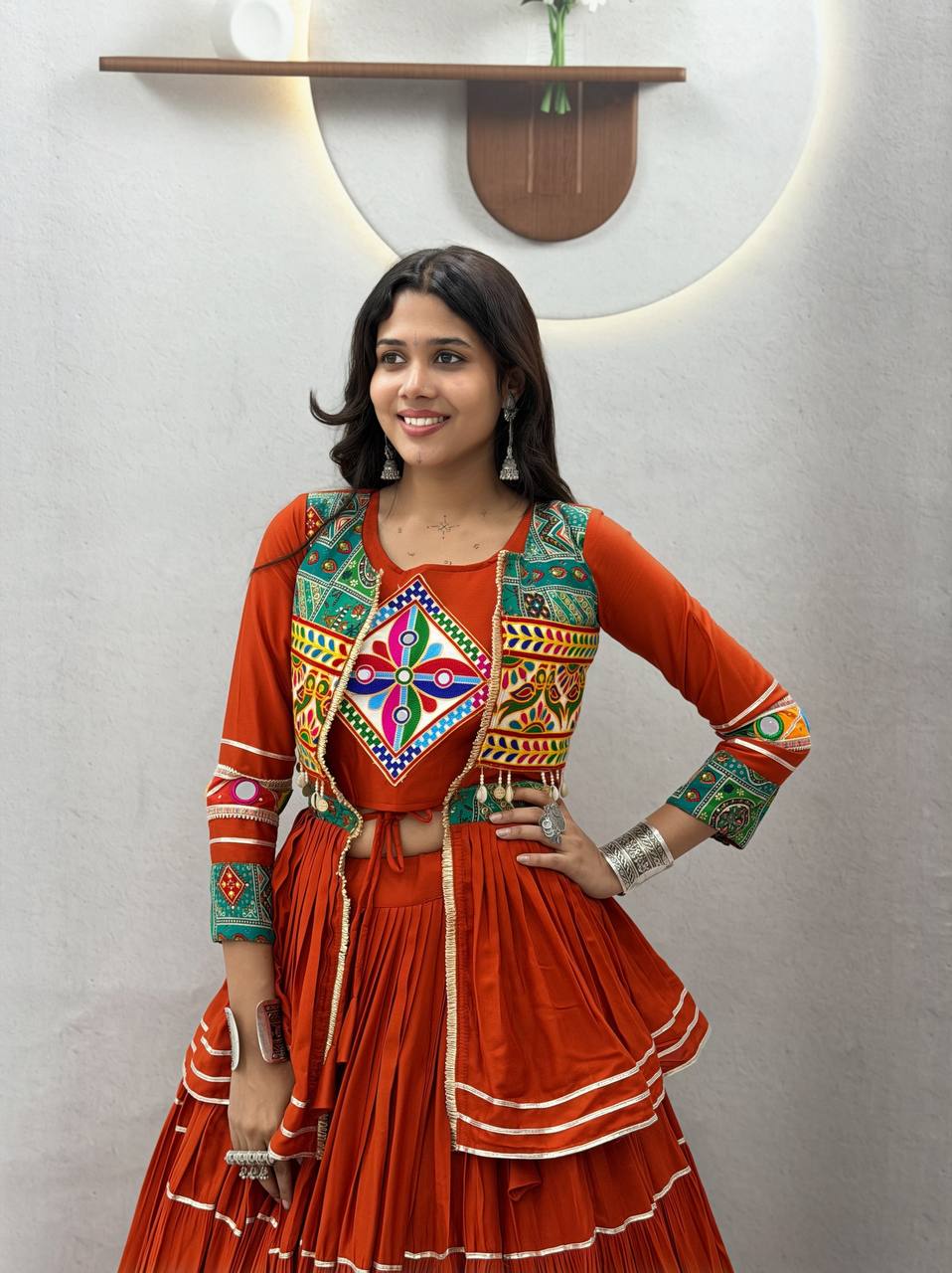 Mrinaya Pure Cotton Gamthi Lehenga Choli