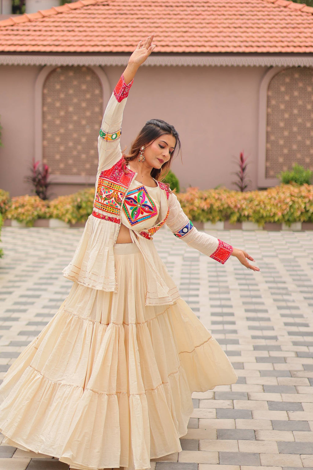 Anamika Pure Cotton Gamthi Work Lehenga Choli