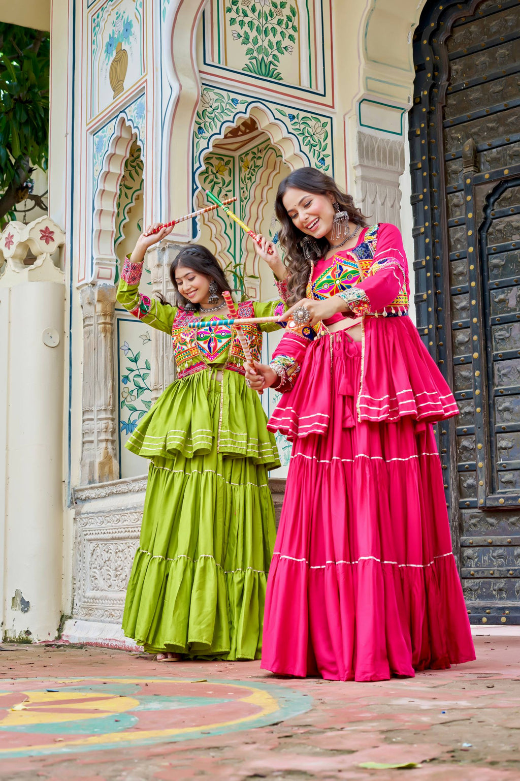 Mitali Pure Cotton Gamthi Work Lehenga Chol