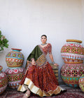 RAANYA REAL MIRROR WORK HEAVY MUSLIN LEHENGA SET