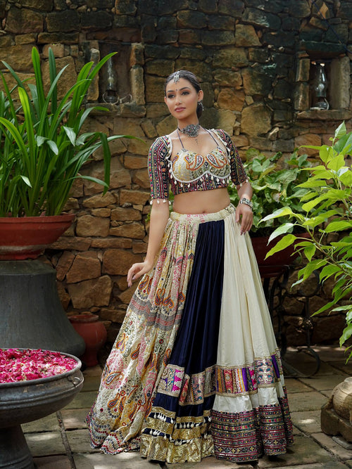 AAYATRANG MIRROR WORK LEHENGA