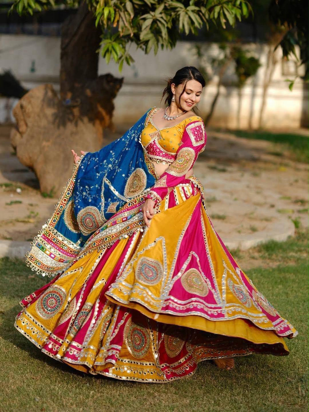 Divynaar Mirror Work Lehenga Choli