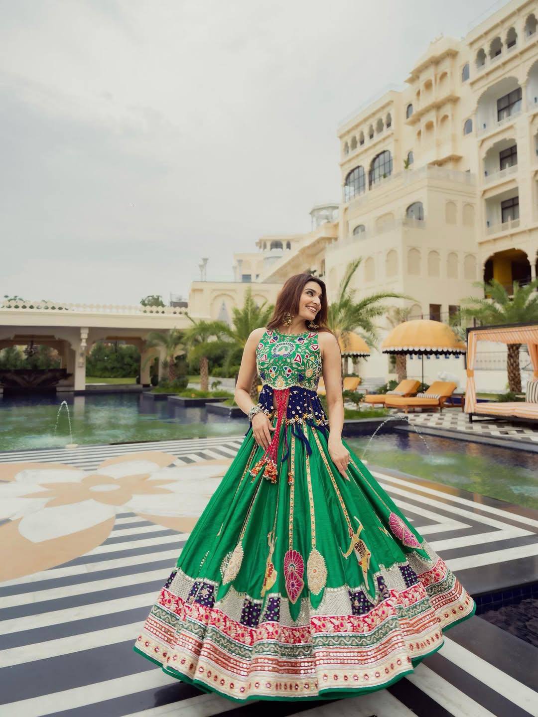 Sagnika Mirror Work Lehenga Choli