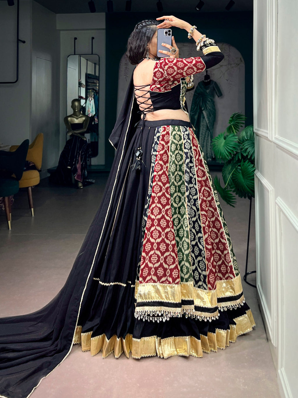 Aaradhya Rayon Heritage Print Lehenga Choli