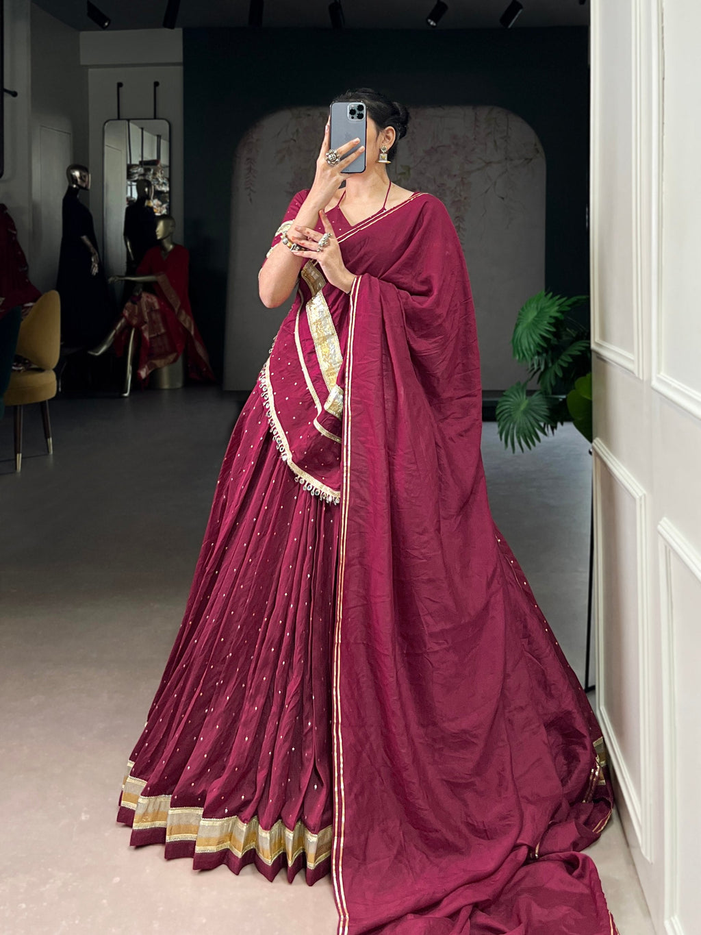 Kavya Pure Chanderi Zari Weaving Lehenga Choli