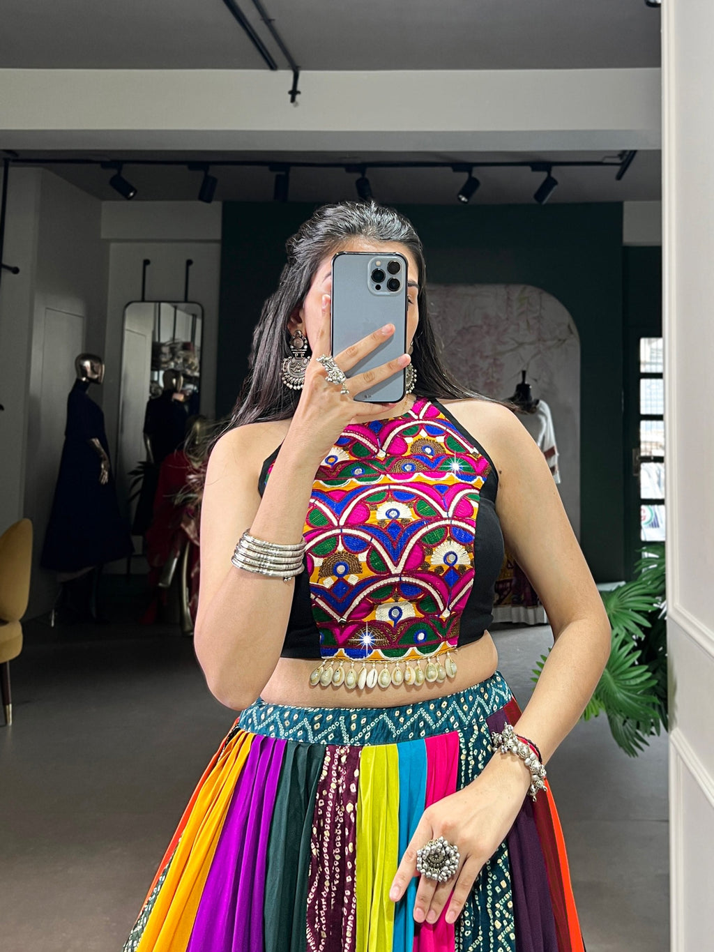 Pihu Rayon Printed Gota Patti Lehenga Choli