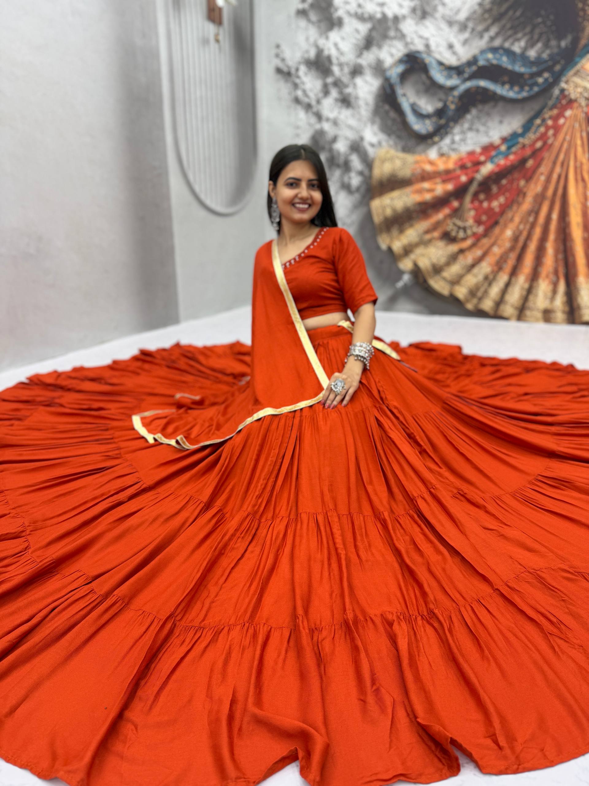Niyara Rayon Cotton Mirror Work Lehenga Choli