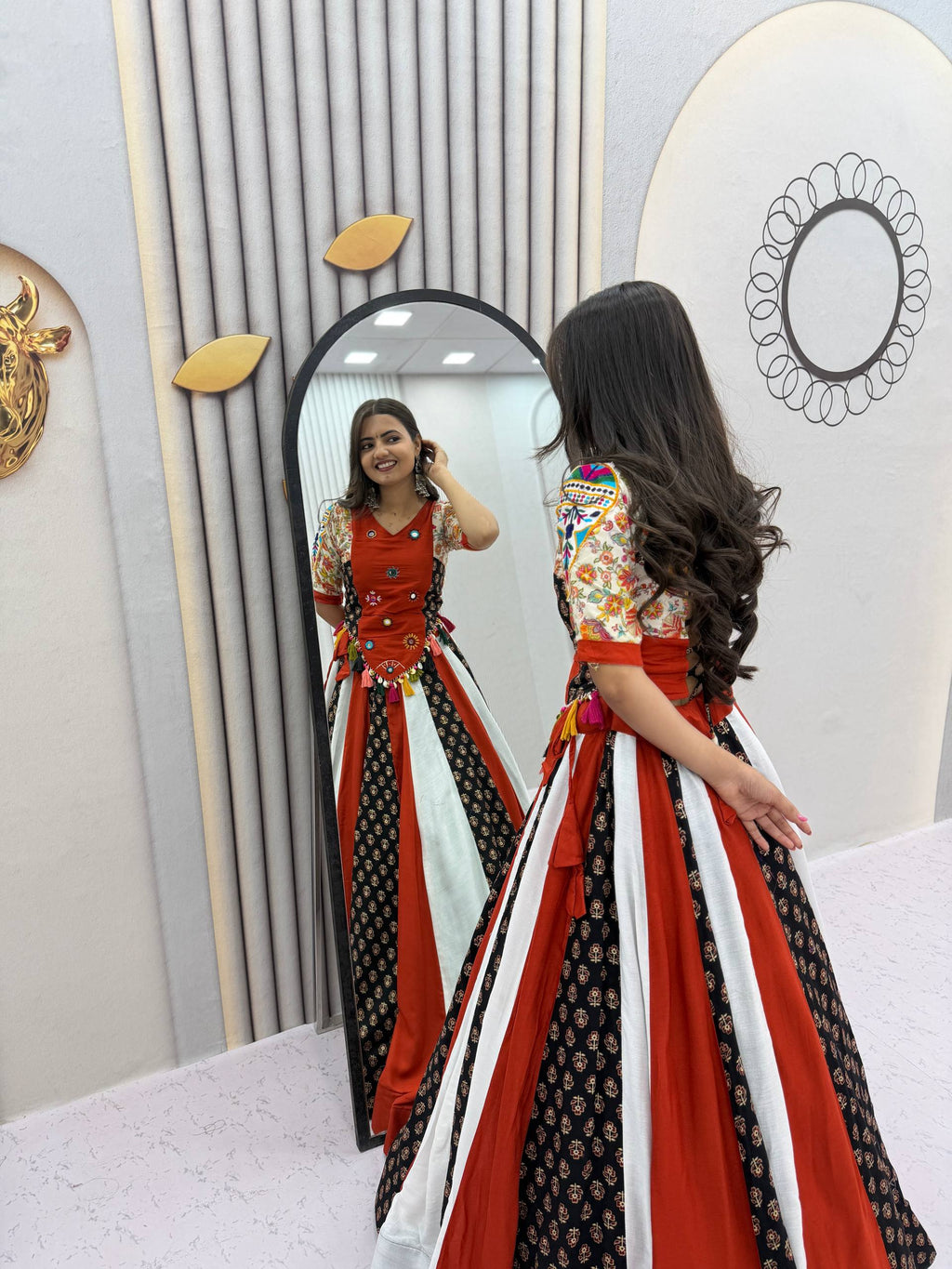 Riya Pure Cotton Hand Work Kediyu Lehenga Choli