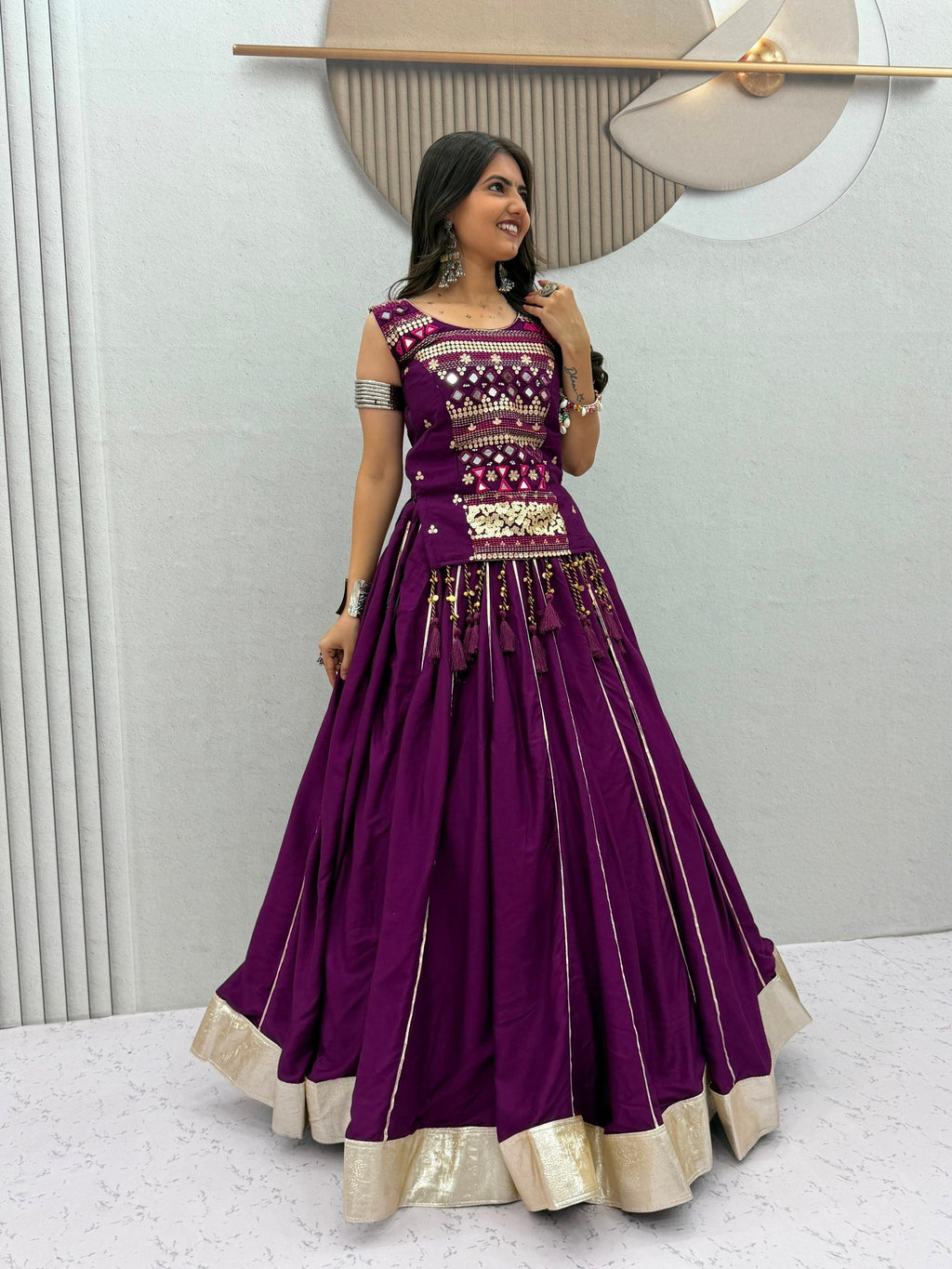Sharvya Pure Cotton Mother-Daughter Lehenga Choli