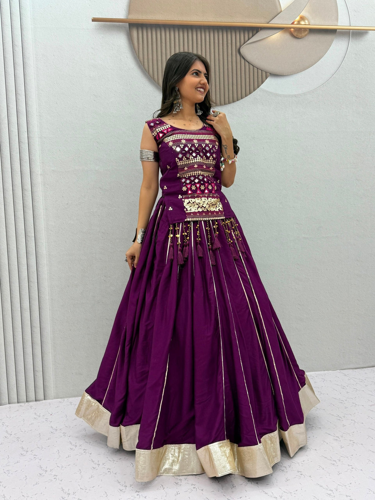 Sharvya Pure Cotton Mother-Daughter Lehenga Choli