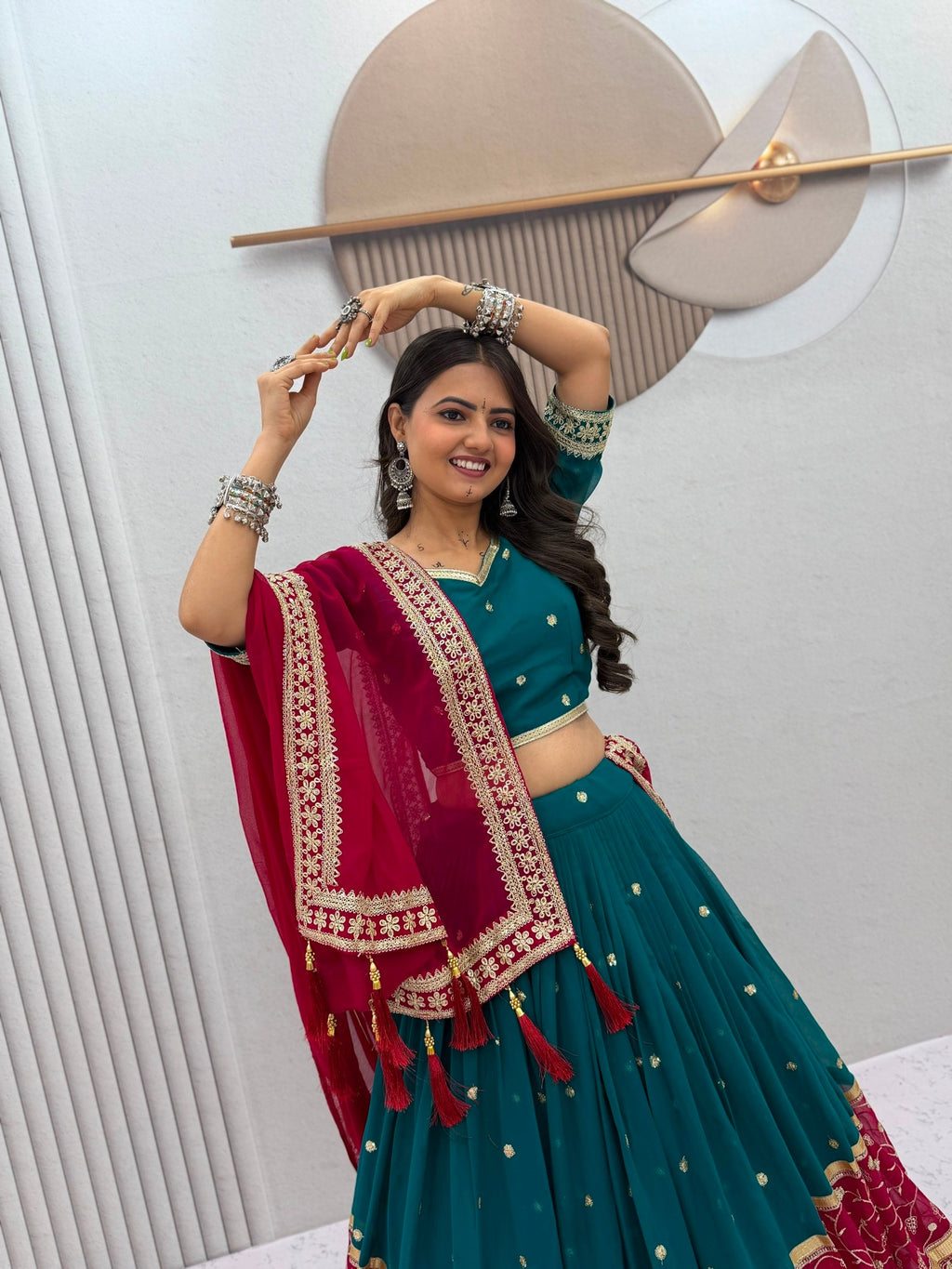 Inayaara Fox Georgette Embroidery Sequence Lehenga Choli