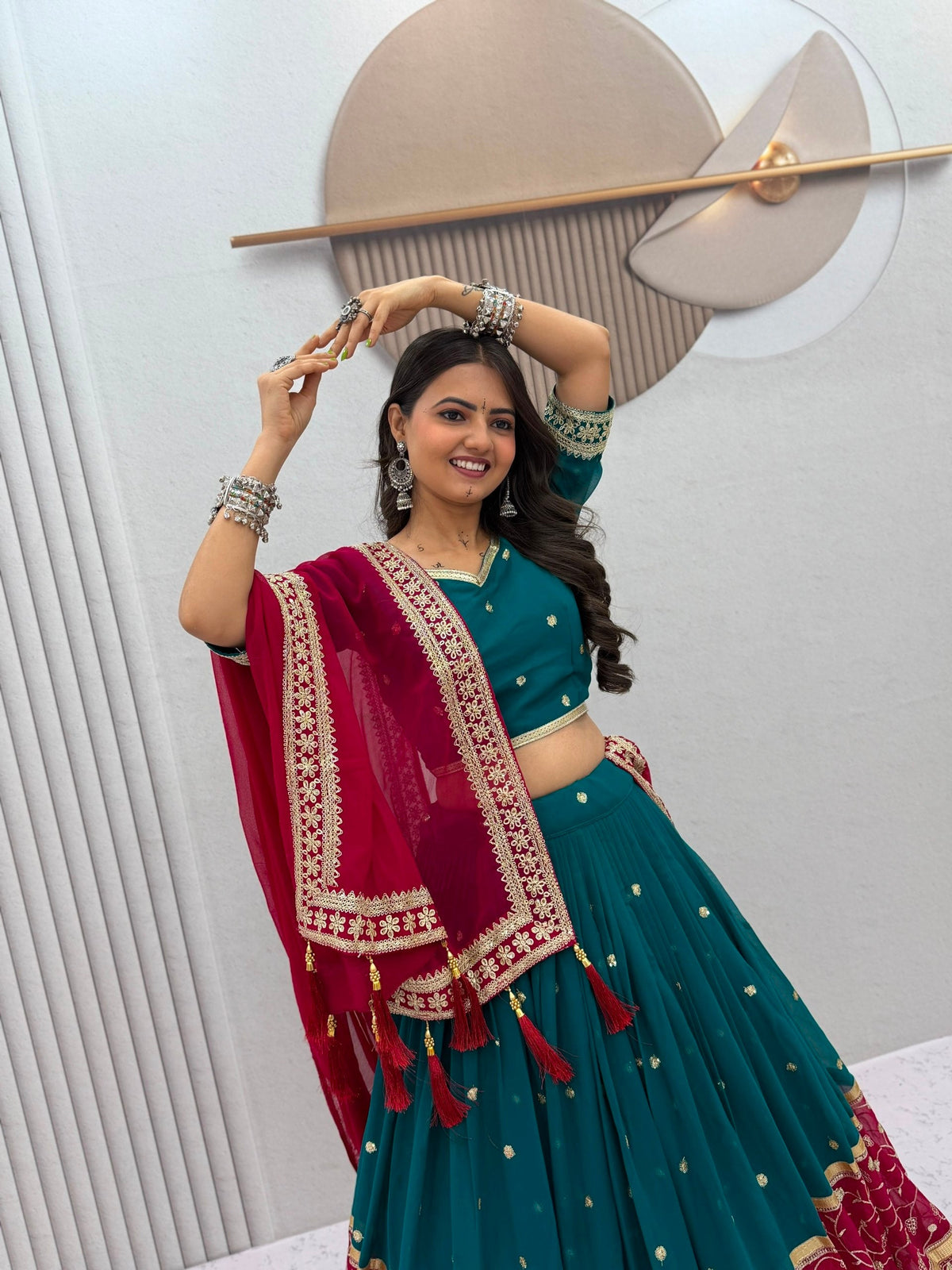 Inayaara Fox Georgette Embroidery Sequence Lehenga Choli