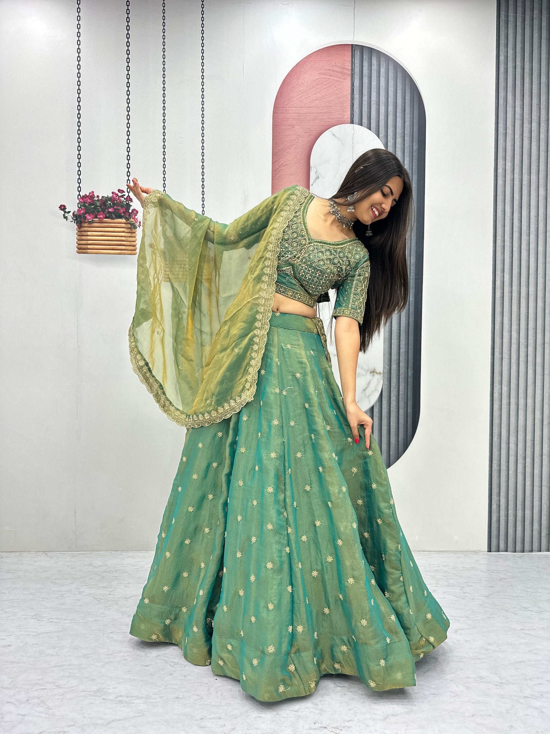 Tanvika Mosh Heavy Embroidery Lehenga Choli
