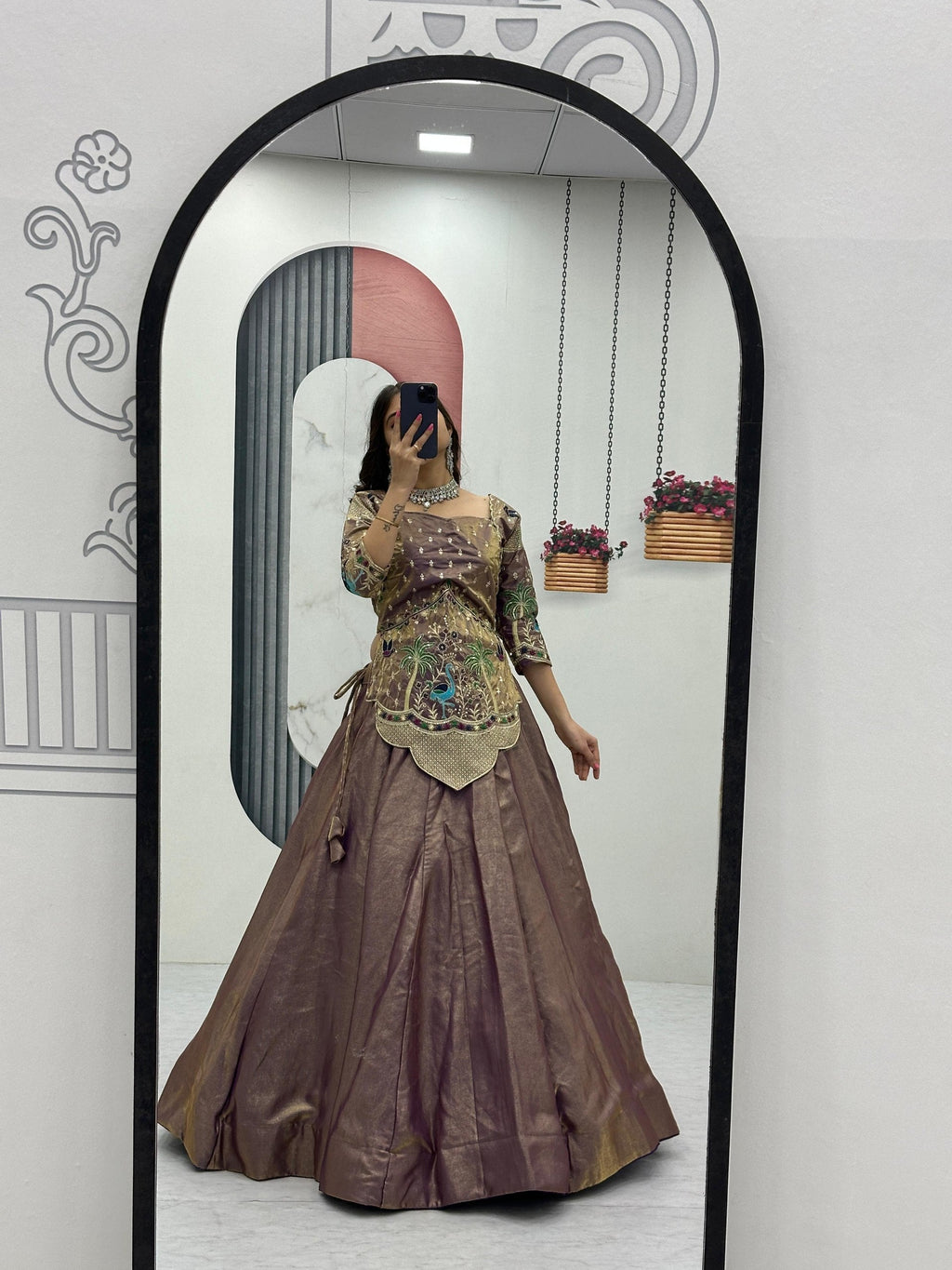 Kiara Pure Silk Satin Heavy Embroidery Lehenga Choli
