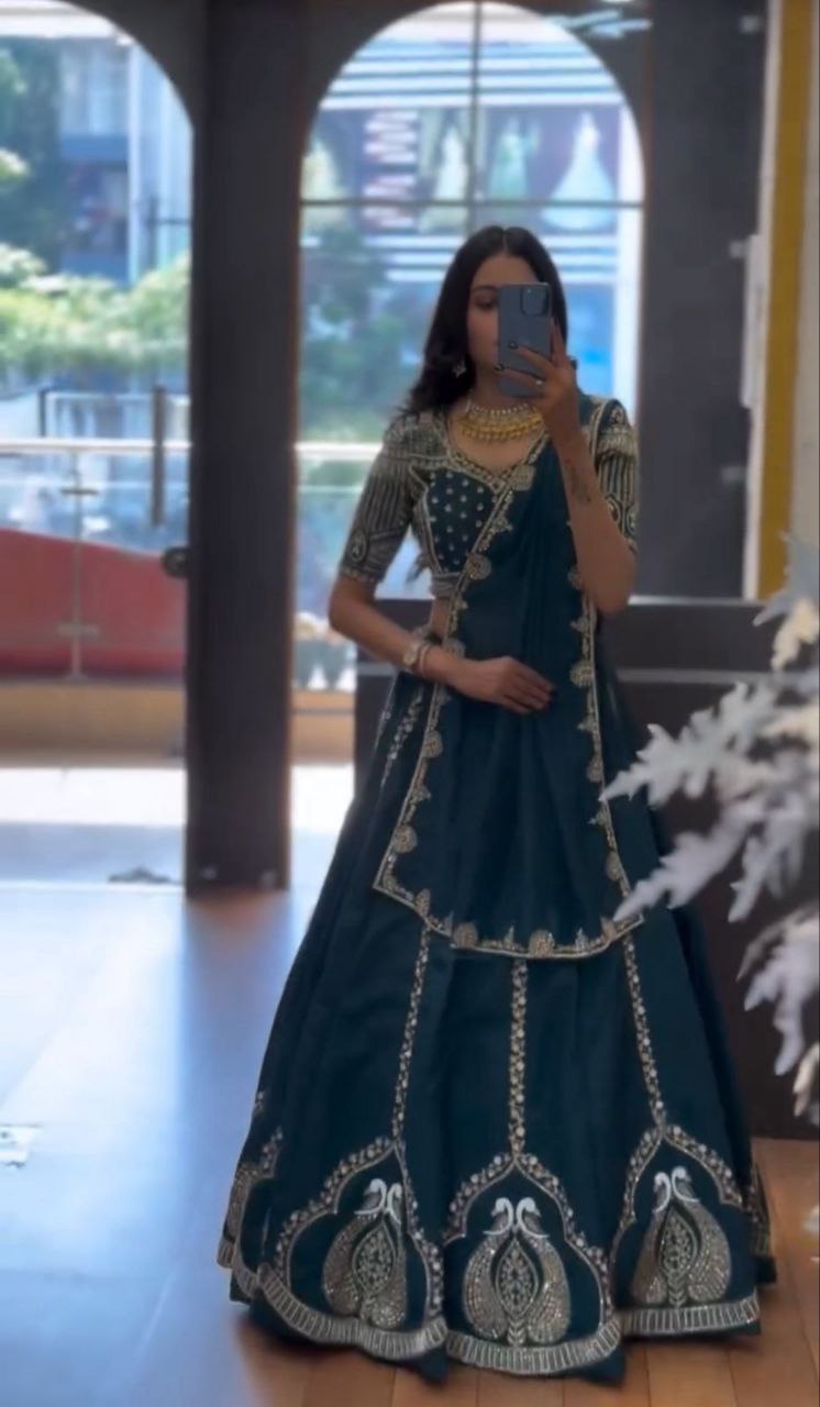 Vyanika Chinon Embroidery Lehenga Choli