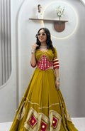 Mishri Pure Cotton Hand Mirror Lehenga Choli