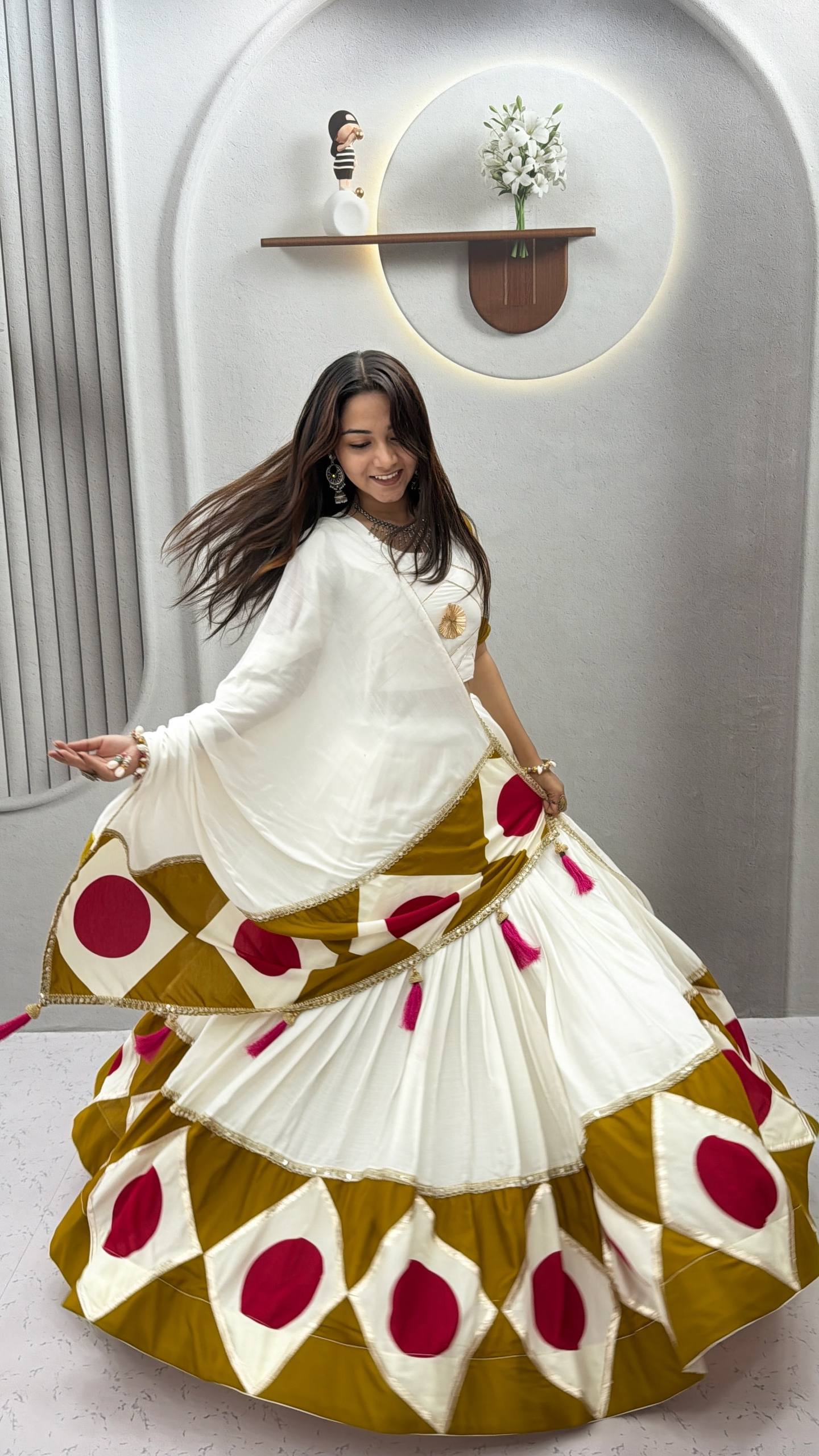 Tanirika Pure Cotton Gota Patti Lehenga Choli