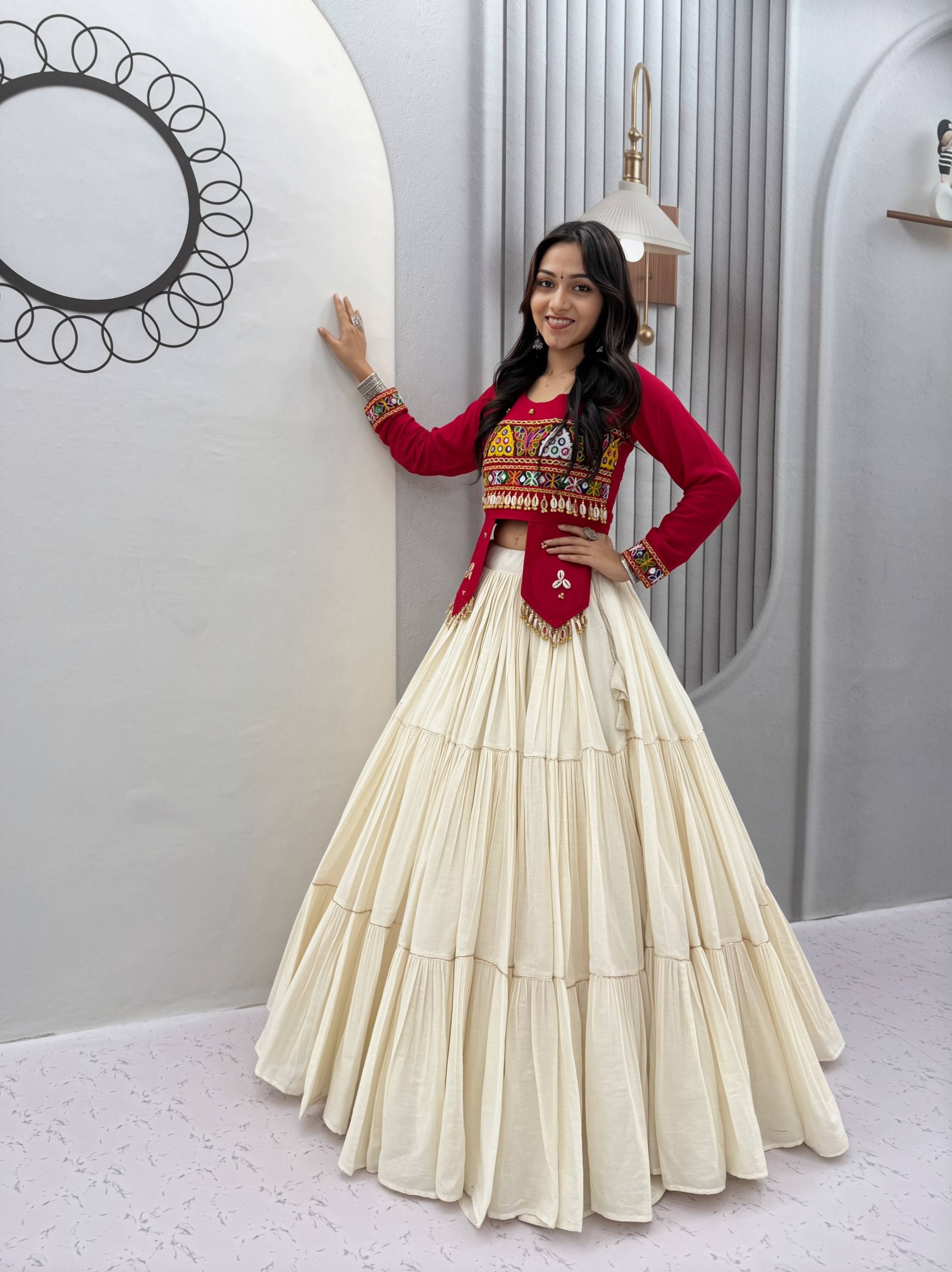 Kavyaanshi Pure Cotton Kodi Gamthi Lehenga Choli