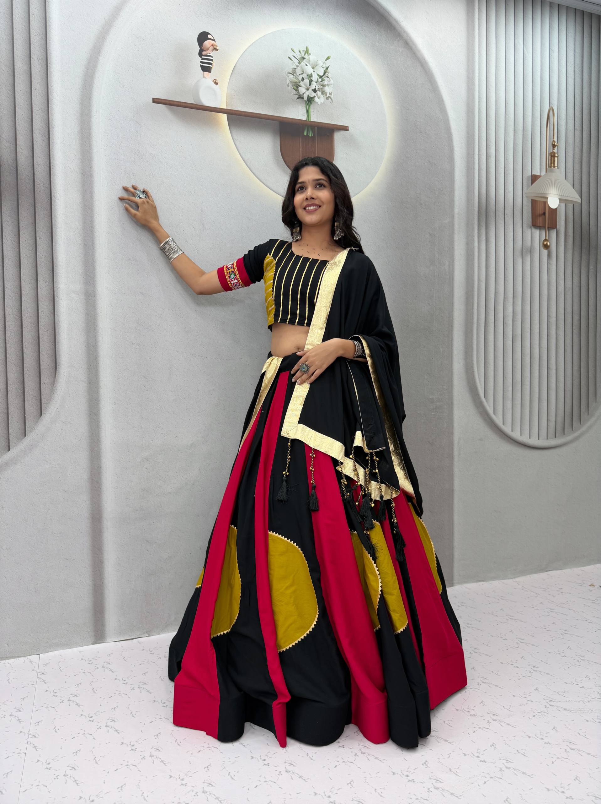 Dhriti Pure Cotton Gamthi Lehenga Choli