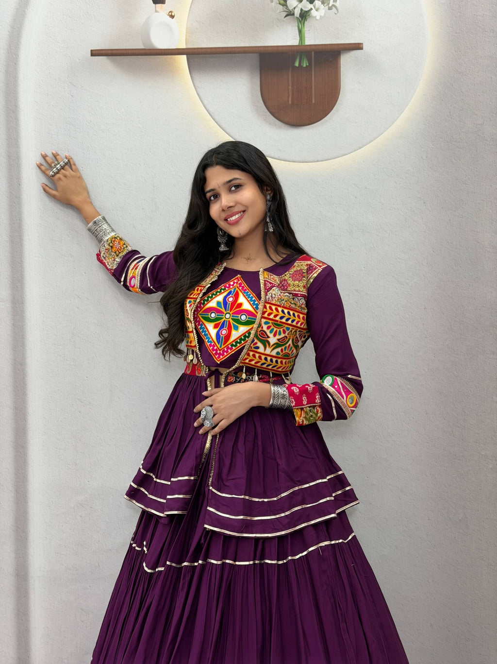 Sharvani Pure Cotton Gamthi 9 Meter Lehenga Choli