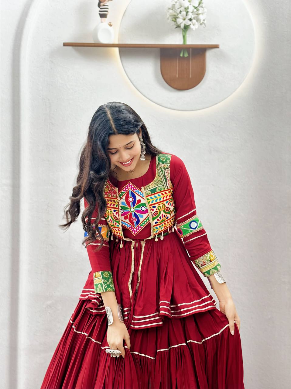 Mrinaya Pure Cotton Gamthi Lehenga Choli