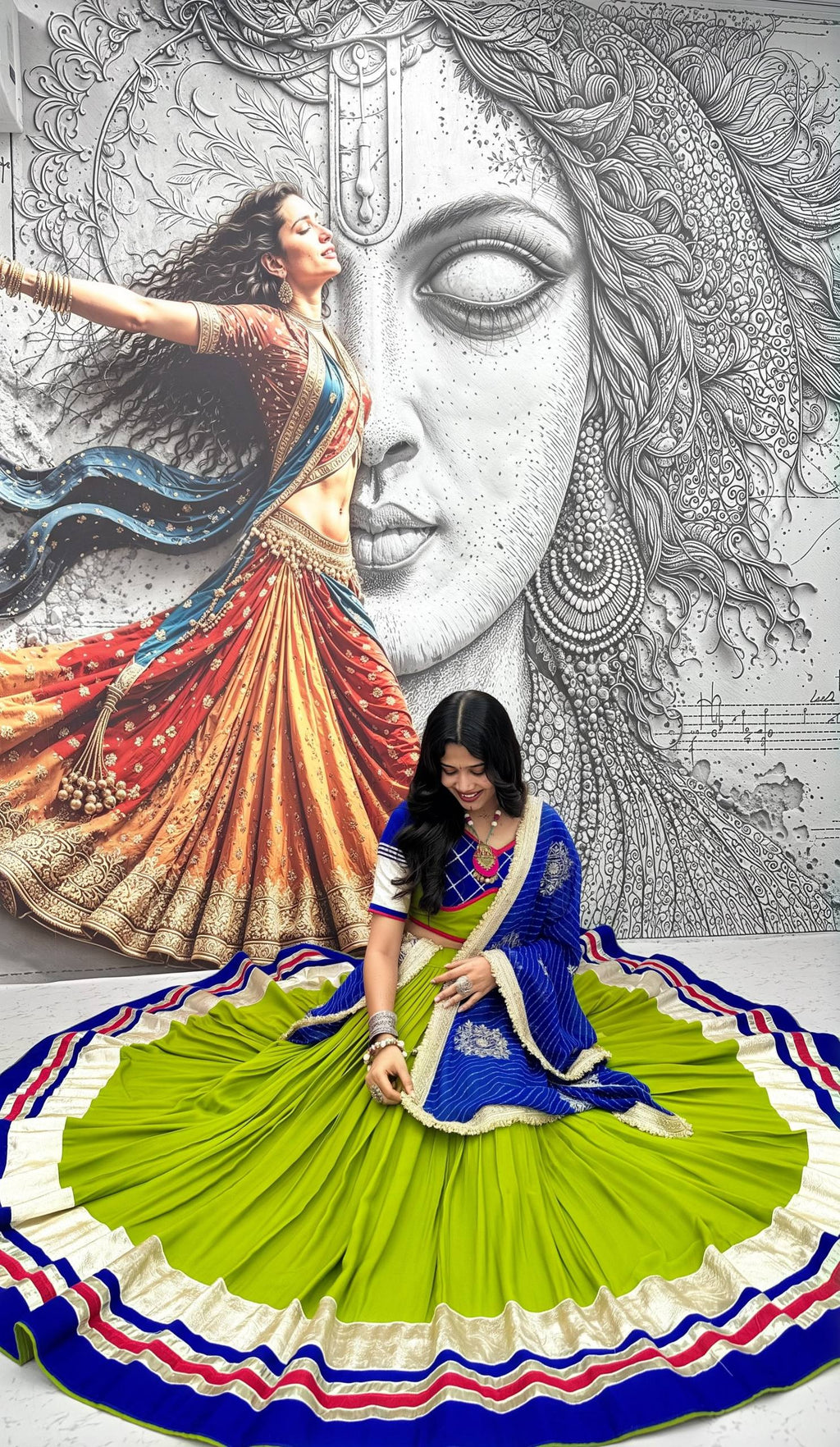 Harini Pure Cotton Heavy Ribbon Work Lehenga Choli