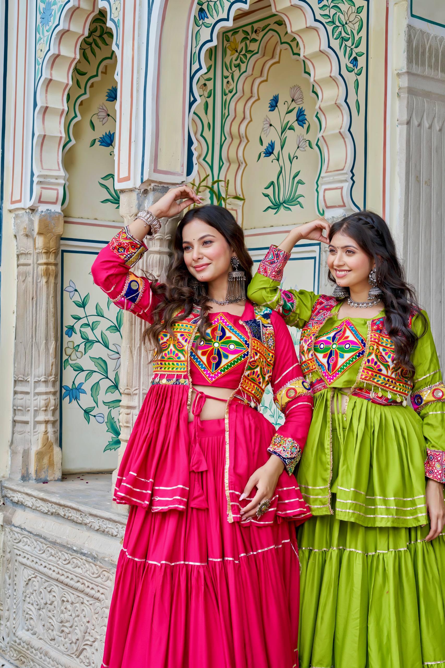 Mitali Pure Cotton Gamthi Work Lehenga Chol