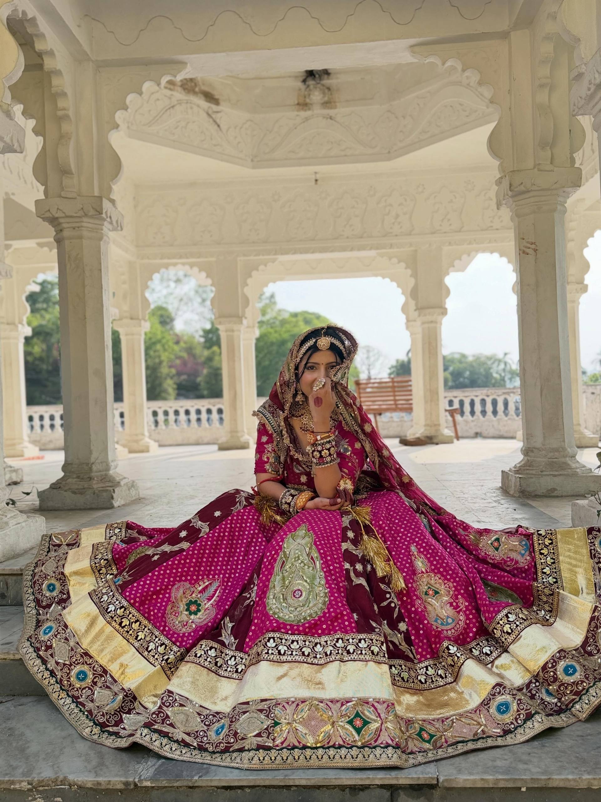 Adaa Mirror Work Lehenga Choli