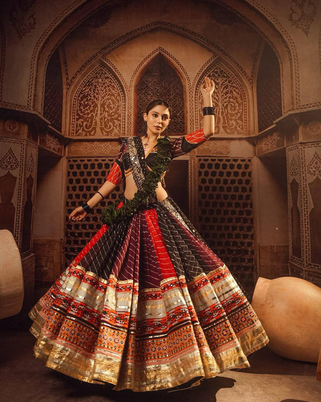 Gildessa Mirror Work Lehenga Choli